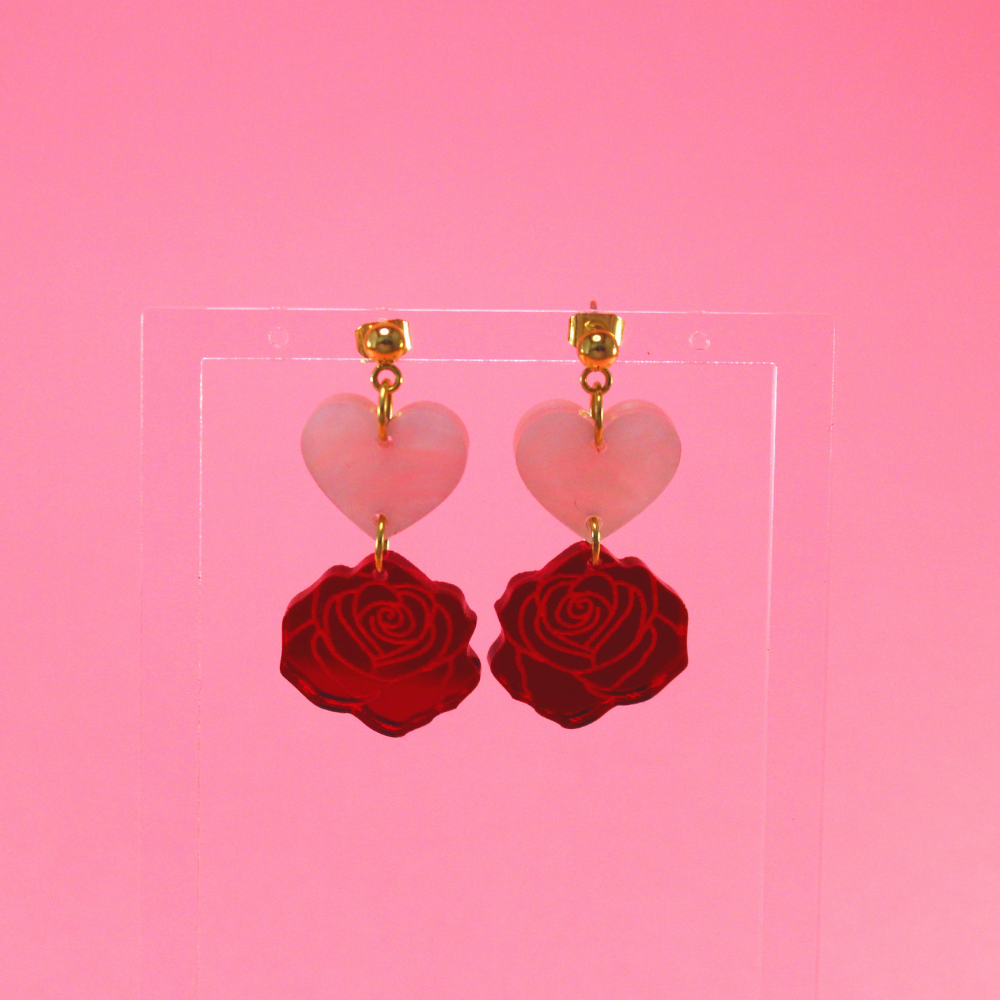 Boucles d'oreilles Roses