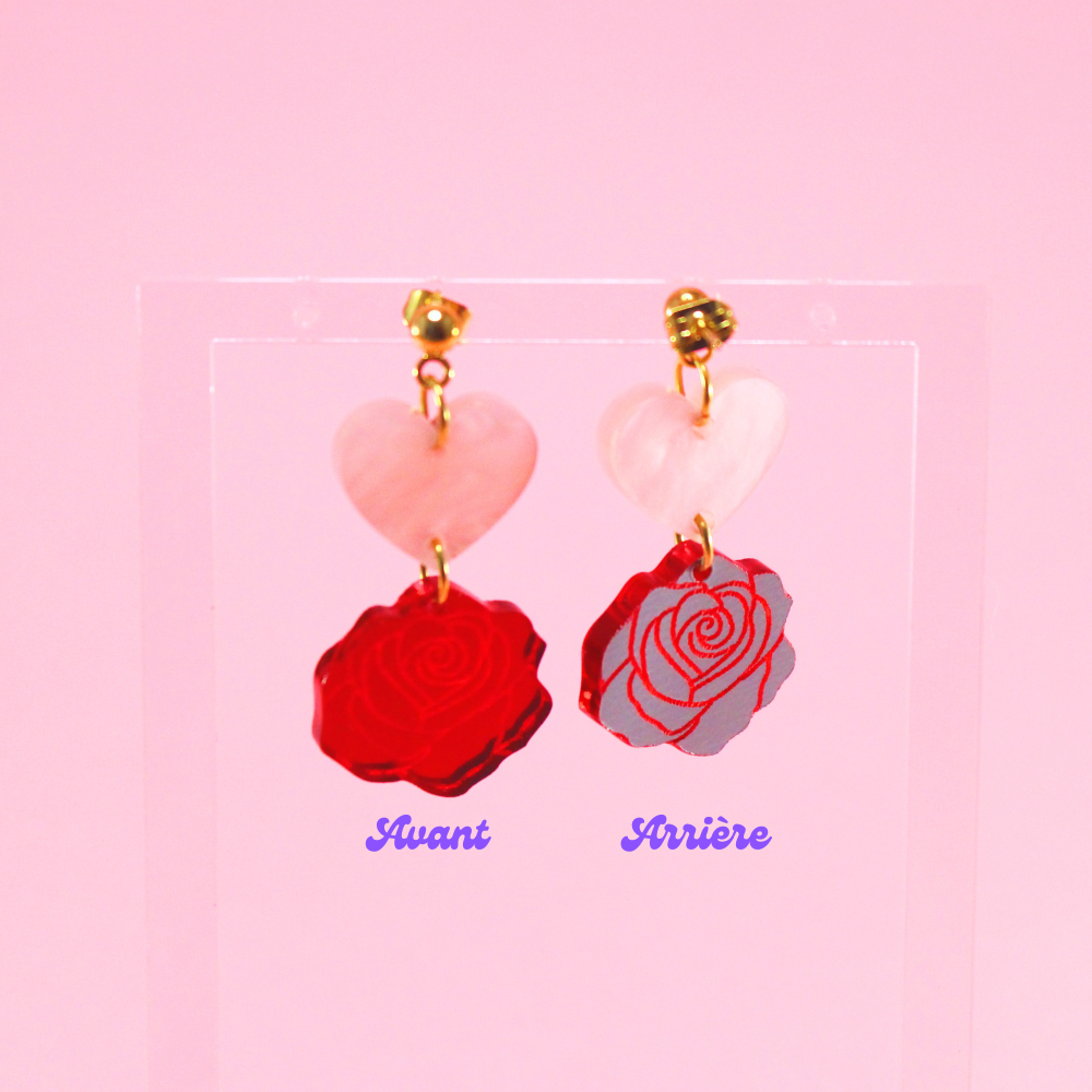 Boucles d'oreilles Roses