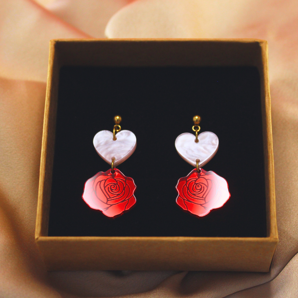 Boucles d'oreilles Roses