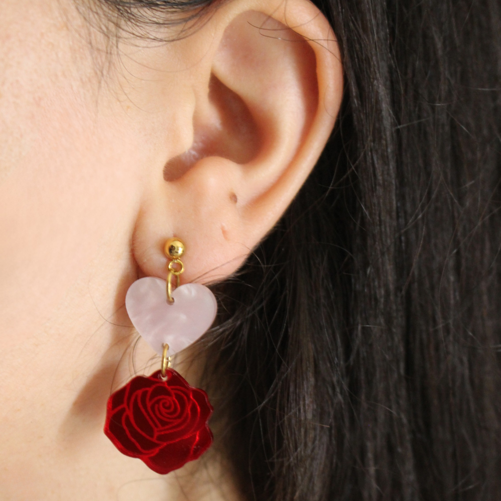 Boucles d'oreilles Roses